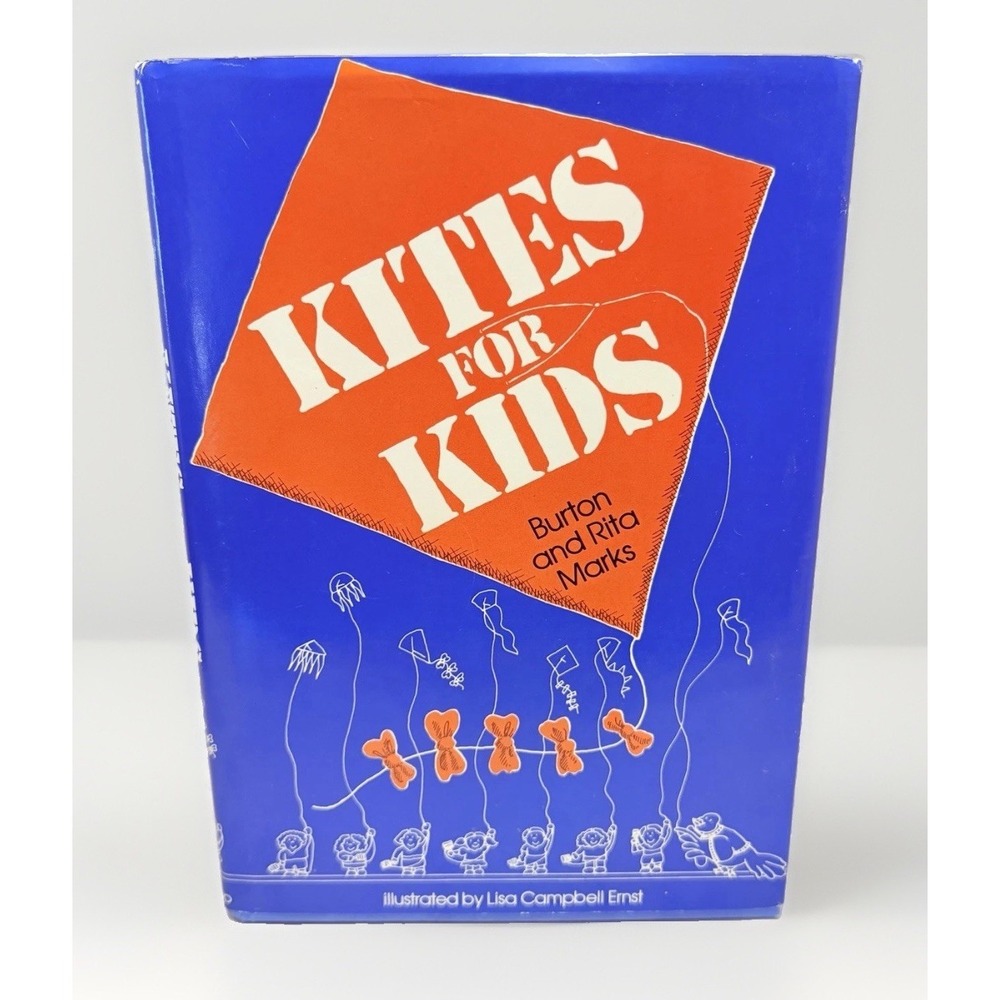 Vintage Kites for Kids Book 1980 Burton Rita Marks HC DJ 1st First Edition Gift